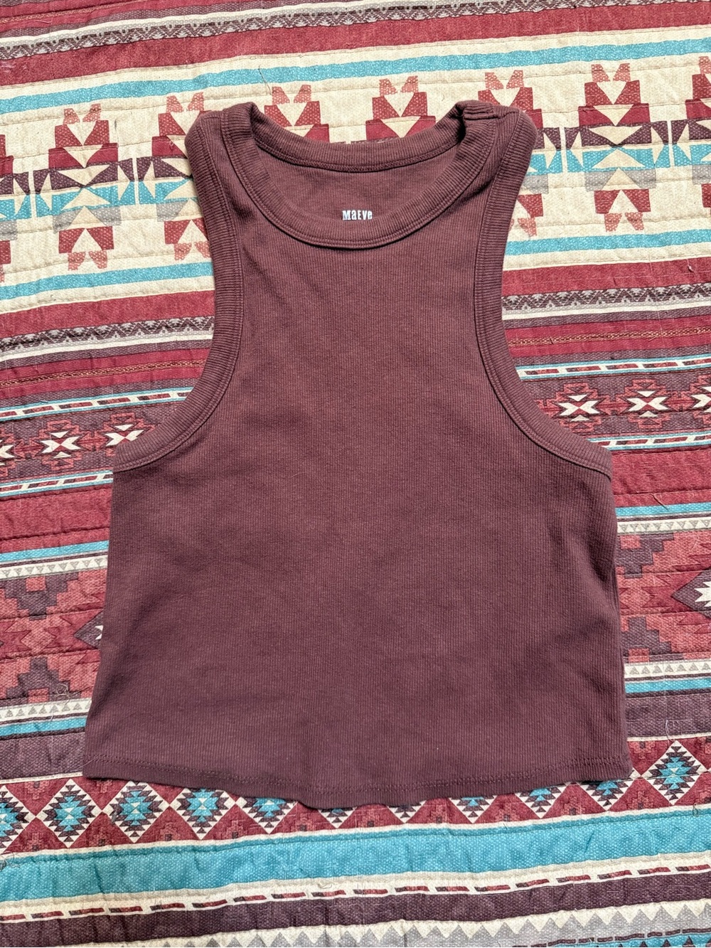 Maeve Ribbed Cropped Tank size medium